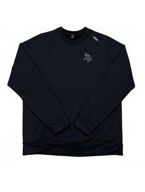 UNRL Minnesota Vikings NFL Crossover Crewneck Sweatshirt Black Size Medium